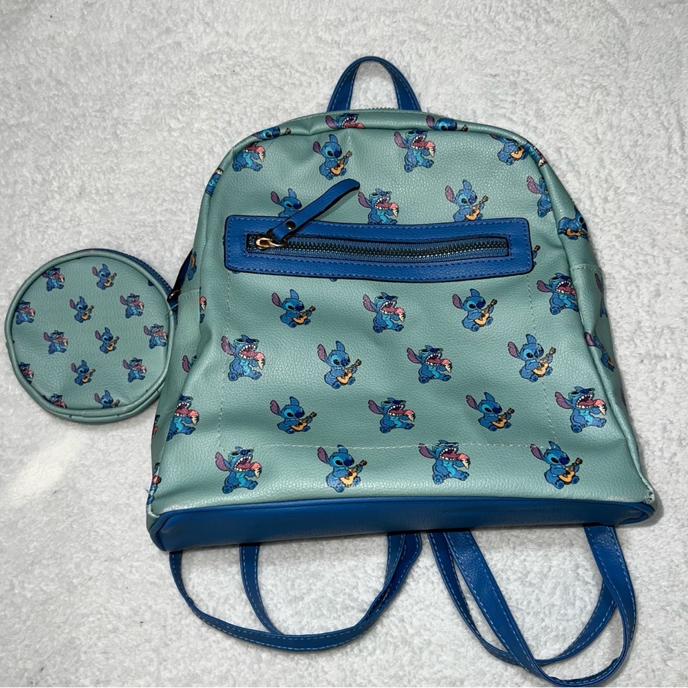 Stitch Mini Backpack & Coin Purse Blue